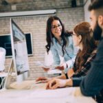 Employees developing digital skills and AI knowledge for the future workforce